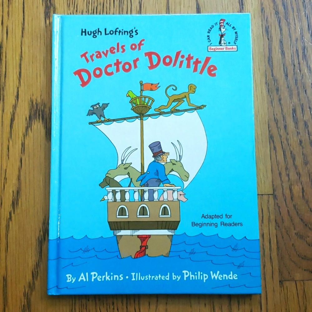 Vintage Travels Of Doctor Dolittle By Al Perkins Hardcover Children's Book